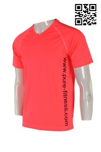 W168 raglan sleeved gym room fitness tee shirts short sleeved dri fit sporty wearing branding functional clothing logo printed supplier company